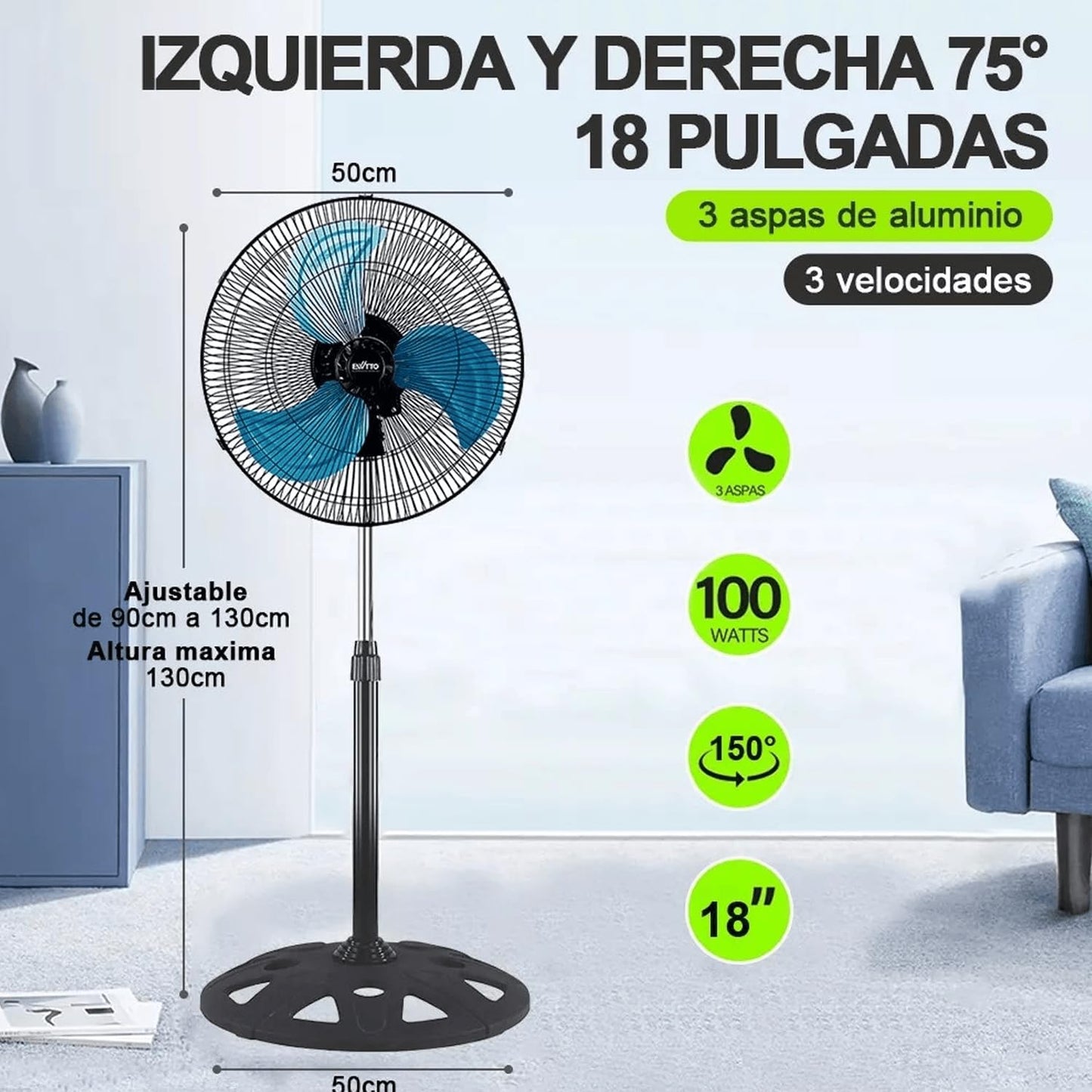 Ventilador 18 pulgadas de importacion