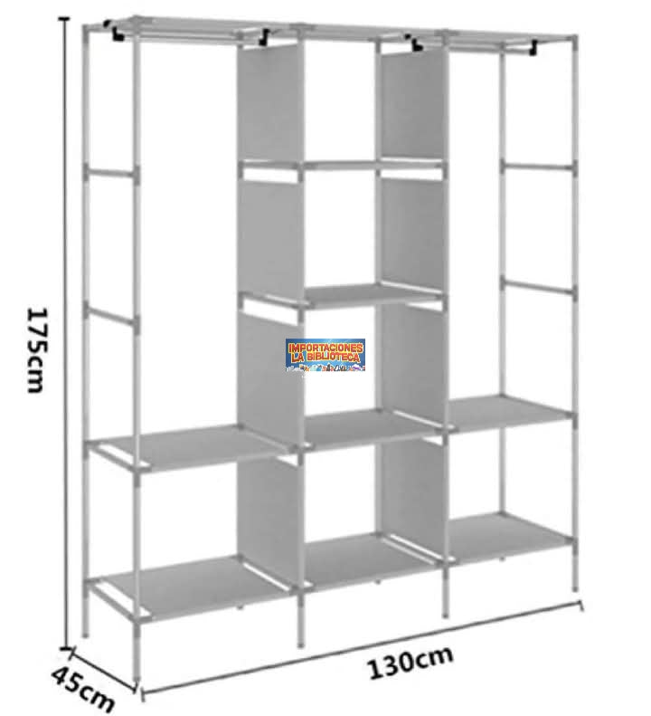 Closet Storage Wardrobe 88130 130 x 45 x 175