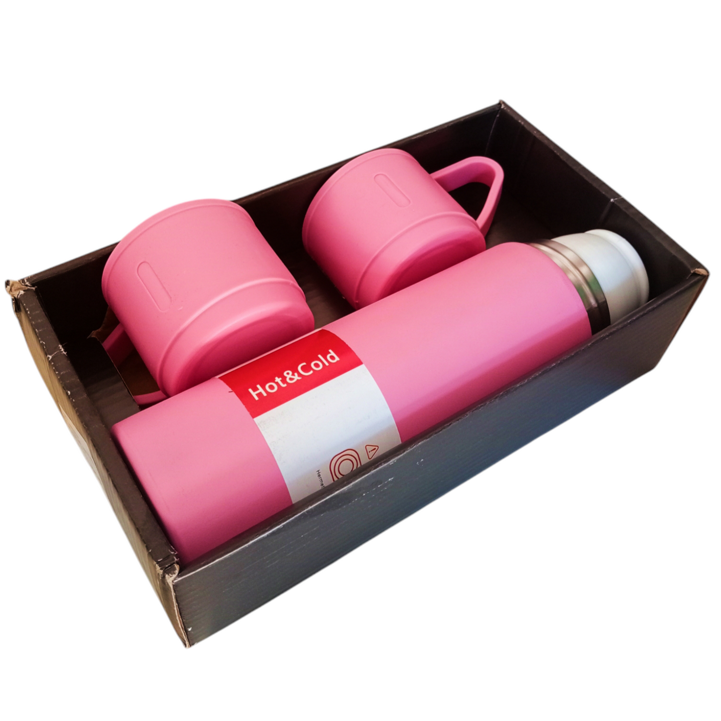 Termo vacuum Flask set, dos tazas, termo de 500 mls