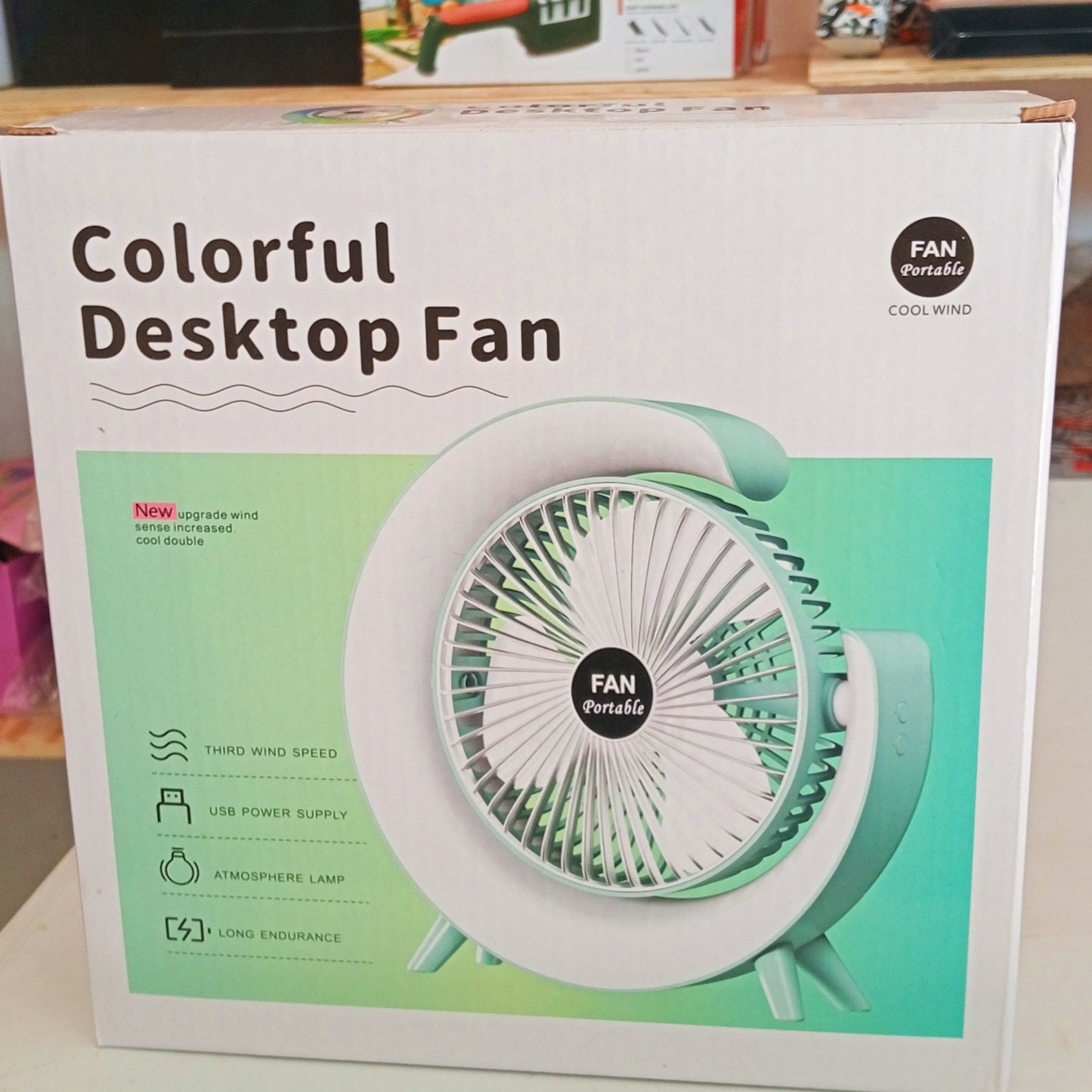 Ventilador de viaje USB diseño minimalista