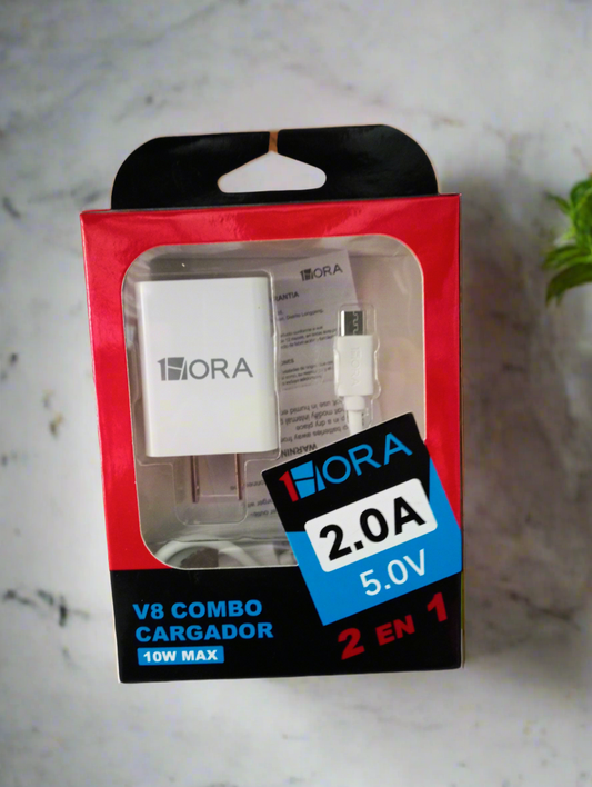 Cargador V8 para celular 1 hora