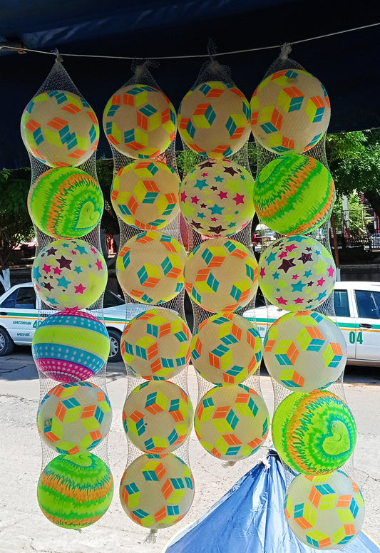 Pelota de hule economica set de 6 pelotas
