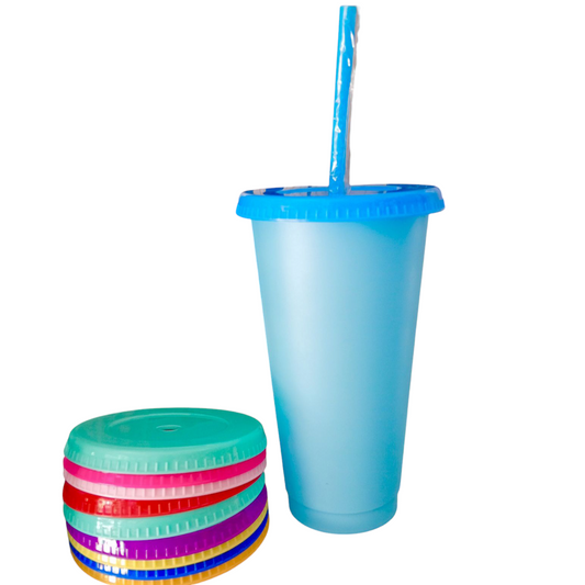 Vaso multicolor coleccionable para tus bebidas favoritas