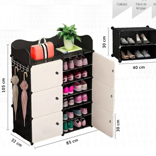 Zapatera con puerta 82 x 28 x 108 cms