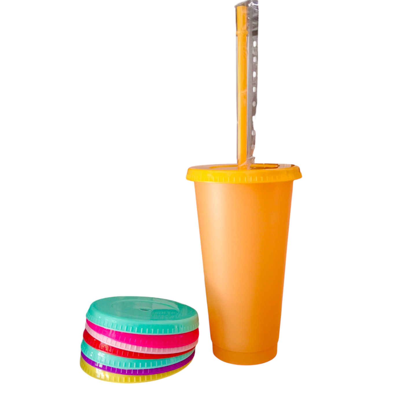 Vaso multicolor coleccionable para tus bebidas favoritas