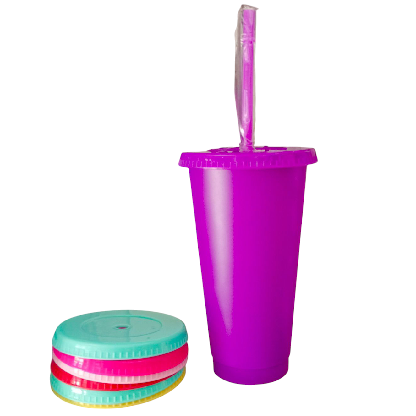 Vaso multicolor coleccionable para tus bebidas favoritas