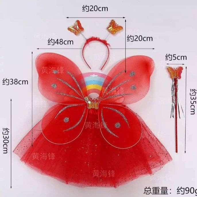 Disfraz de mariposa primavera desfile festival con luces para la noche