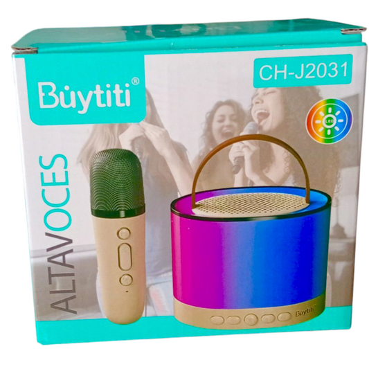 Bocina karaoke Bluetooth recargable