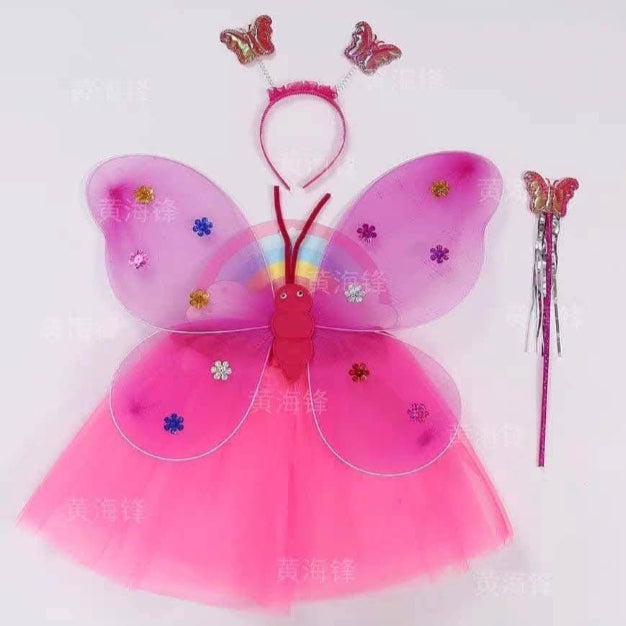 Disfraz de mariposa primavera desfile festival con luces para la noche