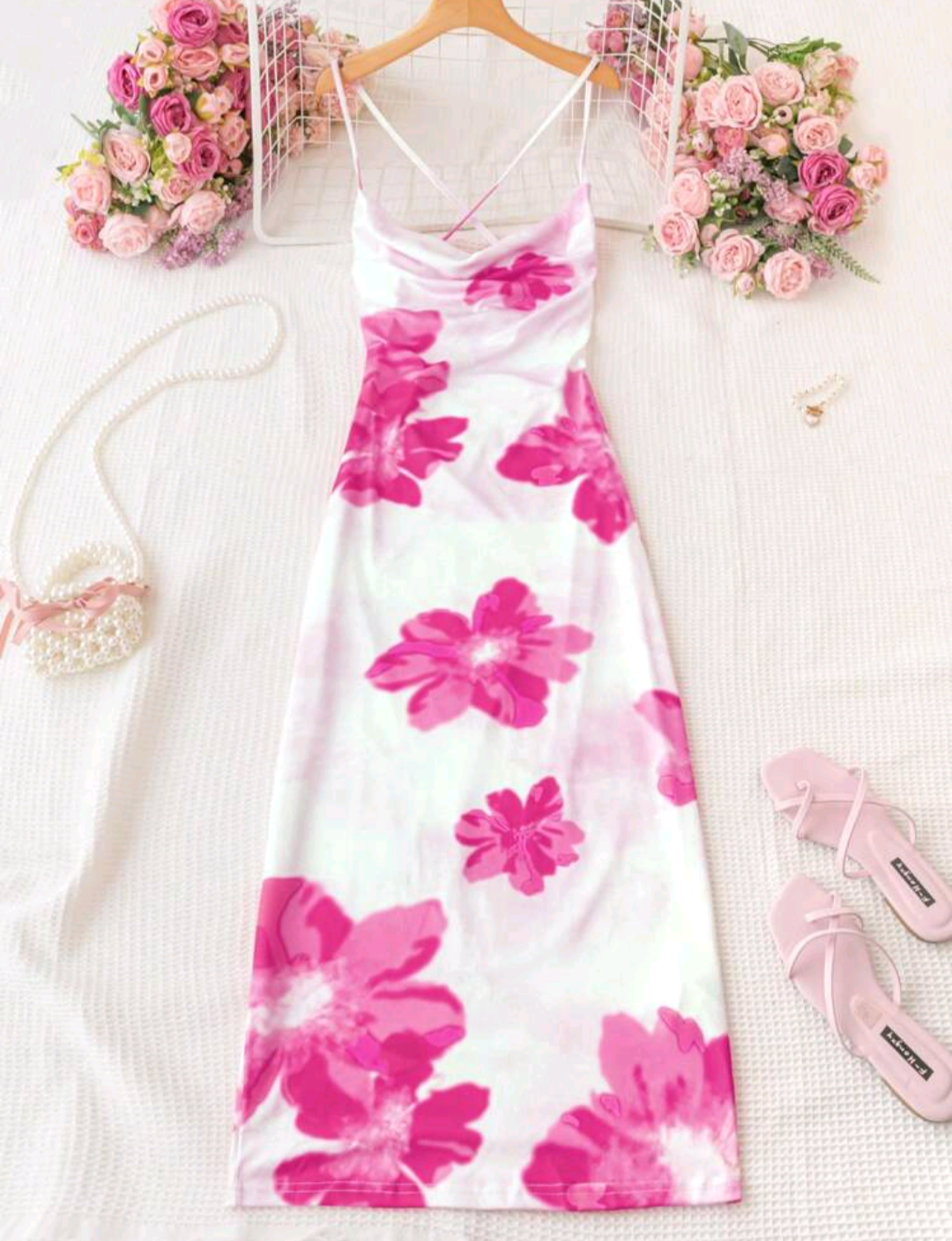 Vestido maxi con tirantes talla chica