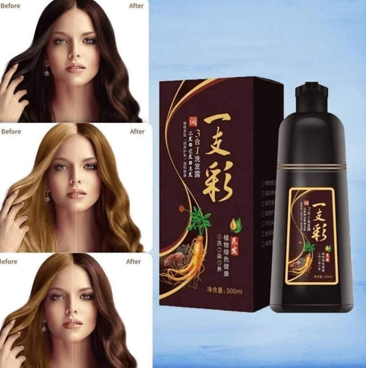 Shampoo tinte viral café y negro