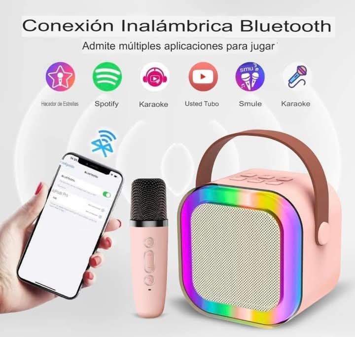 Bocina karaoke Bluetooth recargable